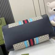 Uubags | Gucci Savoy large duffle bag beige and blue GG Supreme canvas 52x30x29cm - 6