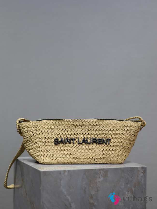 Uubags | YSL Le Rafia Bag With Contrasting Naturel 23/26x14x14.5cm - 1