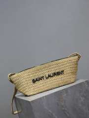 Uubags | YSL Le Rafia Bag With Contrasting Naturel 23/26x14x14.5cm - 6