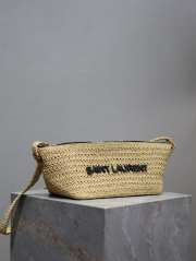 Uubags | YSL Le Rafia Bag With Contrasting Naturel 23/26x14x14.5cm - 2