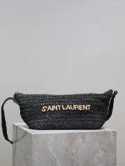 Uubags | YSL Le Rafia Bag With Contrasting Black 23/26x14x14.5cm - 1