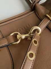 Uubags | Miu Miu Aventure nappa leather bag in oak 31x40x13cm - 4