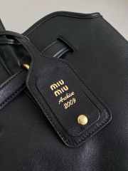 Uubags | Miu Miu Aventure nappa leather bag in black 31x40x13cm - 5