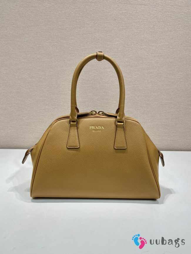 Uubags | Prada medium Saffiano leather bag in caramel 21.5x32x10.5cm - 1