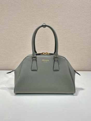 Uubags | Prada medium Saffiano leather bag in grey 21.5x32x10.5cm