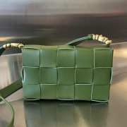 Uubags | Bottega Veneta Cassette Intreccio Crossbody Bag In Green 23x15x5cm - 6