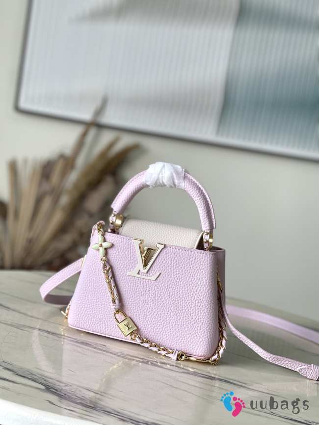 Uubags | Louis Vuitton M23951 Capucines Mini Bag In Marshmallow 21x14x8cm - 1