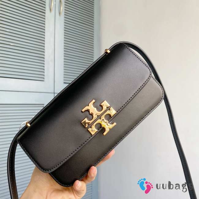 Uubags | Tory Burch Eleanor Convertible Shoulder Bag In Black 20.5x11x6.5cm - 1