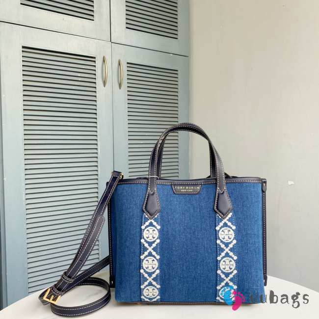 Uubags | Tory Burch Perry Denim Tote Bag 24x19.5x7cm - 1