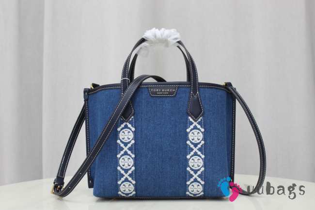 Uubags | Tory Burch Perry Denim Tote Bag 24x19.5x10cm - 1