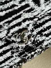 Uubags | Chanel Clutch Sequins & Silver-plated Metal Black and White Bag 14x21x8cm - 4