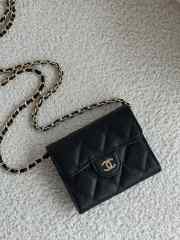 Uubags | Chanel Mini Wallet Chain With Strap In Black 8x12x2.5cm - 1