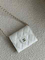 Uubags | Chanel Mini Wallet Chain With Strap In White 8x12x2.5cm - 1