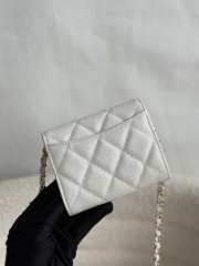 Uubags | Chanel Mini Wallet Chain With Strap In White 8x12x2.5cm - 4