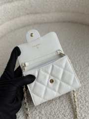 Uubags | Chanel Mini Wallet Chain With Strap In White 8x12x2.5cm - 6