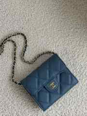 Uubags | Chanel Mini Wallet Chain With Strap In Blue 8x12x2.5cm - 1