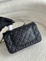 Uubags | Chanel Mini Foldable Bag With Handle Shiny Lambskin, Shimmering Stones & Gold Metal Black - 3