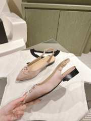 Uubags | Chanel Logo C Slingback Pumps In Beige 2.5cm/7.5cm - 3