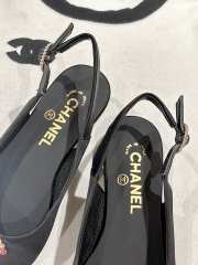 Uubags | Chanel Logo C Slingback Pumps In Black 2.5cm/7.5cm - 5