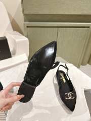 Uubags | Chanel Logo C Slingback Pumps In Black 2.5cm/7.5cm - 2