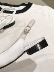 Uubags | Chanel Logo C Slingback Pumps In White 2.5cm/7.5cm - 3