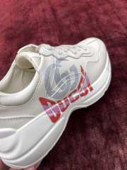 Uubags | Gucci Rhyton Logo Leather Trainer In White  - 3