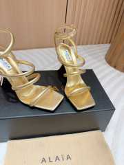 Uubags | Alaia high heels in gold 9.5cm - 2