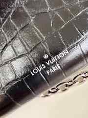 Uubags | Louis Vuitton M25445 Slim Trunk Crocodile Leather In Black 23x12x4cm - 5