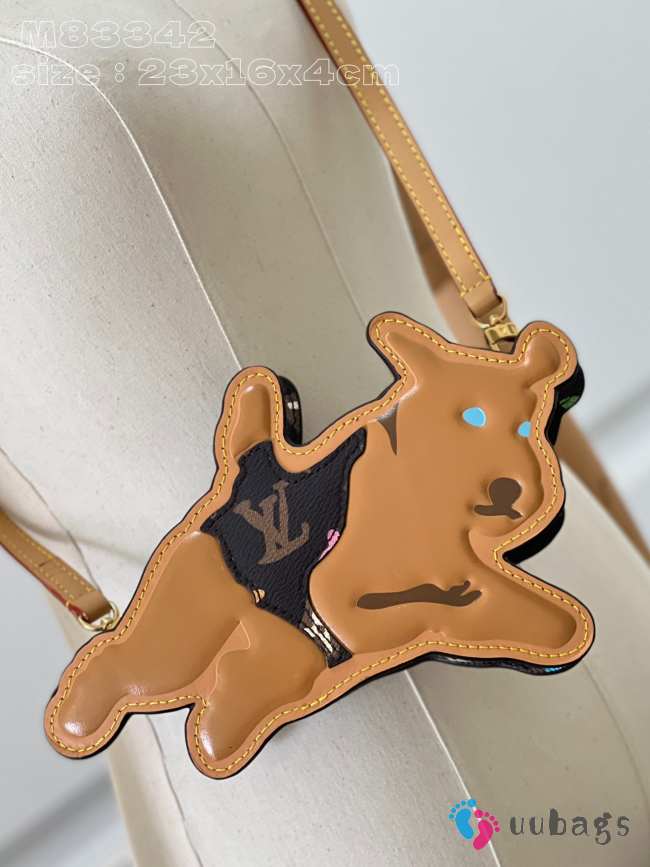 Uubags | Louis Vuitton Chocolate Dog on Strap Wearable Wallet Monogram Craggy coated canvas 23x16x4cm - 1