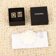 Uubags | Chanel Earrings Metal and Stone Beads Metallic Gold & Transparent Color - 2