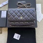 Uubags | Chanel Classic Wallet With Strap Caviar & Gold-plated Metal Black 20x13x3.5cm - 1