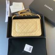 Uubags | Chanel Classic Wallet With Strap Caviar & Gold-plated Metal Yellow 20x13x3.5cm - 4