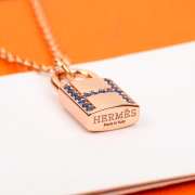 Uubags | Hermes Kelly Cadenas Pendant in rose gold and blue sapphire gemstones with Kelly snap closure - 6