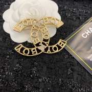 Uubags | Chanel logo double C gold brooch  - 1