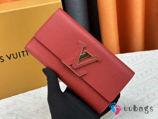 Uubags | Louis Vuitton M61248 Capucines Wallet In Red 20x11x2.5cm - 1