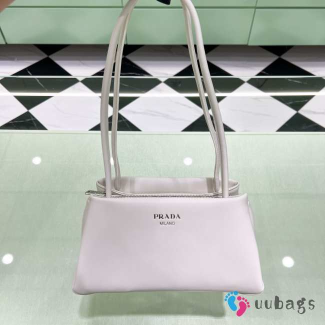 Uubags | Prada Nappa Mini Shoulder Bag White 25x13x13.5cm - 1