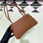 Uubags | Prada Nappa Mini Shoulder Bag Brown 25x13x13.5cm - 5