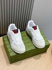 Uubags | Gucci Re-Web sneaker beige and ebony in white leather trim  - 1