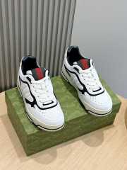 Uubags | Gucci Re-Web sneaker beige and ebony in white/ black leather trim - 1