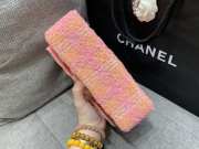 Uubags | Chanel limited edition pink flap bag tweed with many stickers attached 20cm - 5