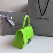 Uubags | Balenciaga Hourglass XS Handbag Crocodile Embossed In Neon Green 19x8x13cm - 6