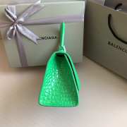 Uubags | Balenciaga Hourglass XS Handbag Crocodile Embossed In Spring Green With Green Buckle 23x10x14cm - 5