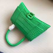 Uubags | Balenciaga Hourglass XS Handbag Crocodile Embossed In Spring Green With Green Buckle 23x10x14cm - 2