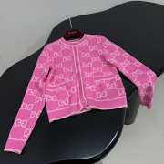 Uubags | Gucci cotton jacquard cardigan in pink  - 2