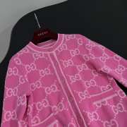 Uubags | Gucci cotton jacquard cardigan in pink  - 6