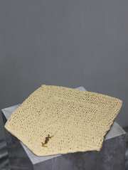 Uubags | YSL Cassandre large Envelope pouch in raffia natural bag 29.5x18x4.5cm - 2