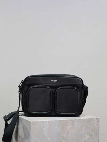 Uubags | YSL Black City Camera Bag In Econyl Regenerated Nylon 24.5x17x8cm