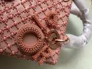 Uubags | Dior Small Bag Rose Des Vents Cannage Calfskin Embroidered With Resin Pearls  - 2