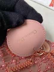 Uubags | Dior Small Bag Rose Des Vents Cannage Calfskin Embroidered With Resin Pearls  - 3