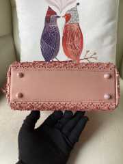 Uubags | Dior Small Bag Rose Des Vents Cannage Calfskin Embroidered With Resin Pearls  - 5